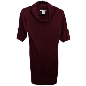 Sixteen Burgundy Cowl Neck Mini Sweater Dress 🍂🍷